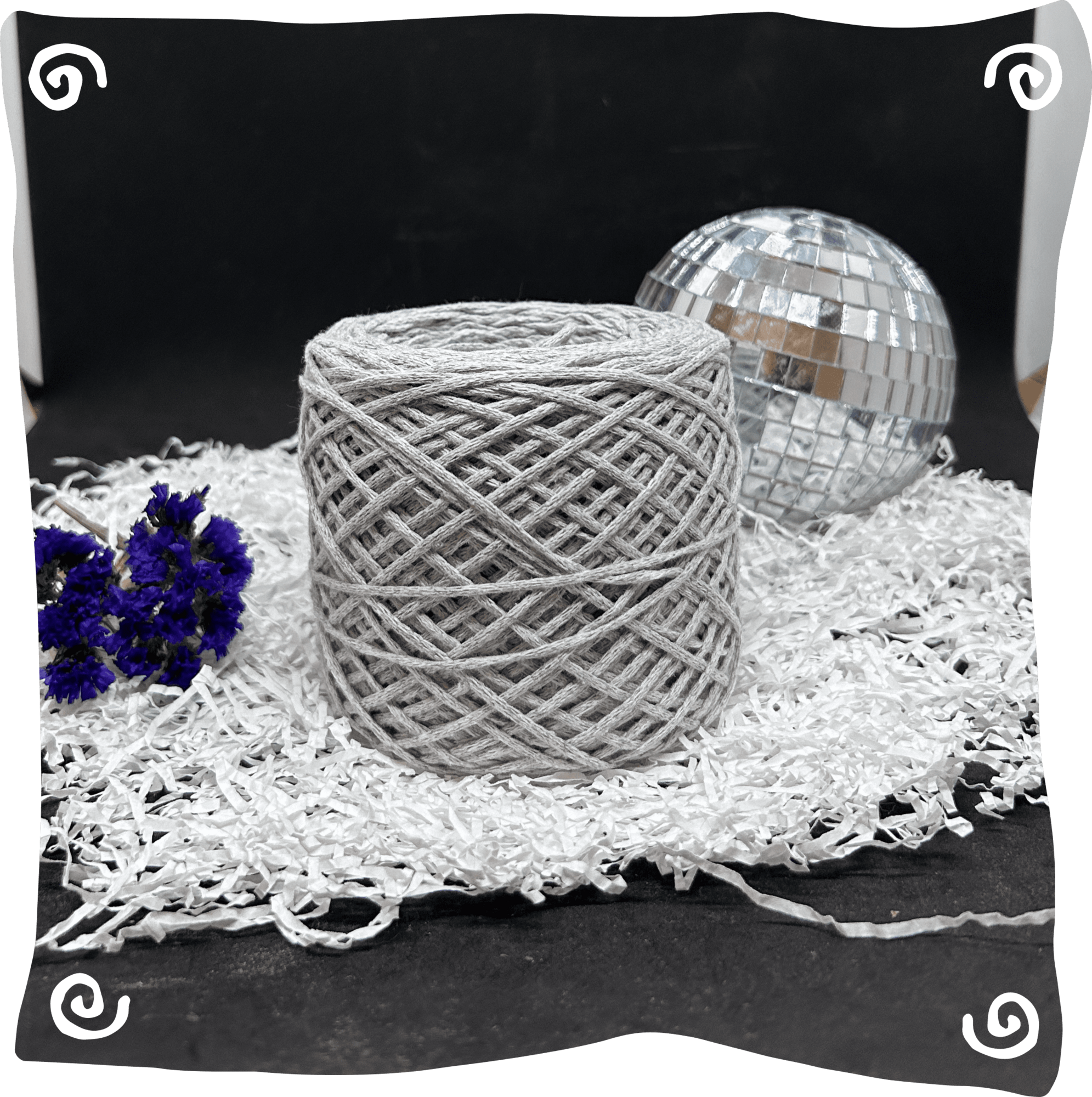 Шнур ХБ вязаный 2 мм, 150г, 200м,  407 – светло-серый