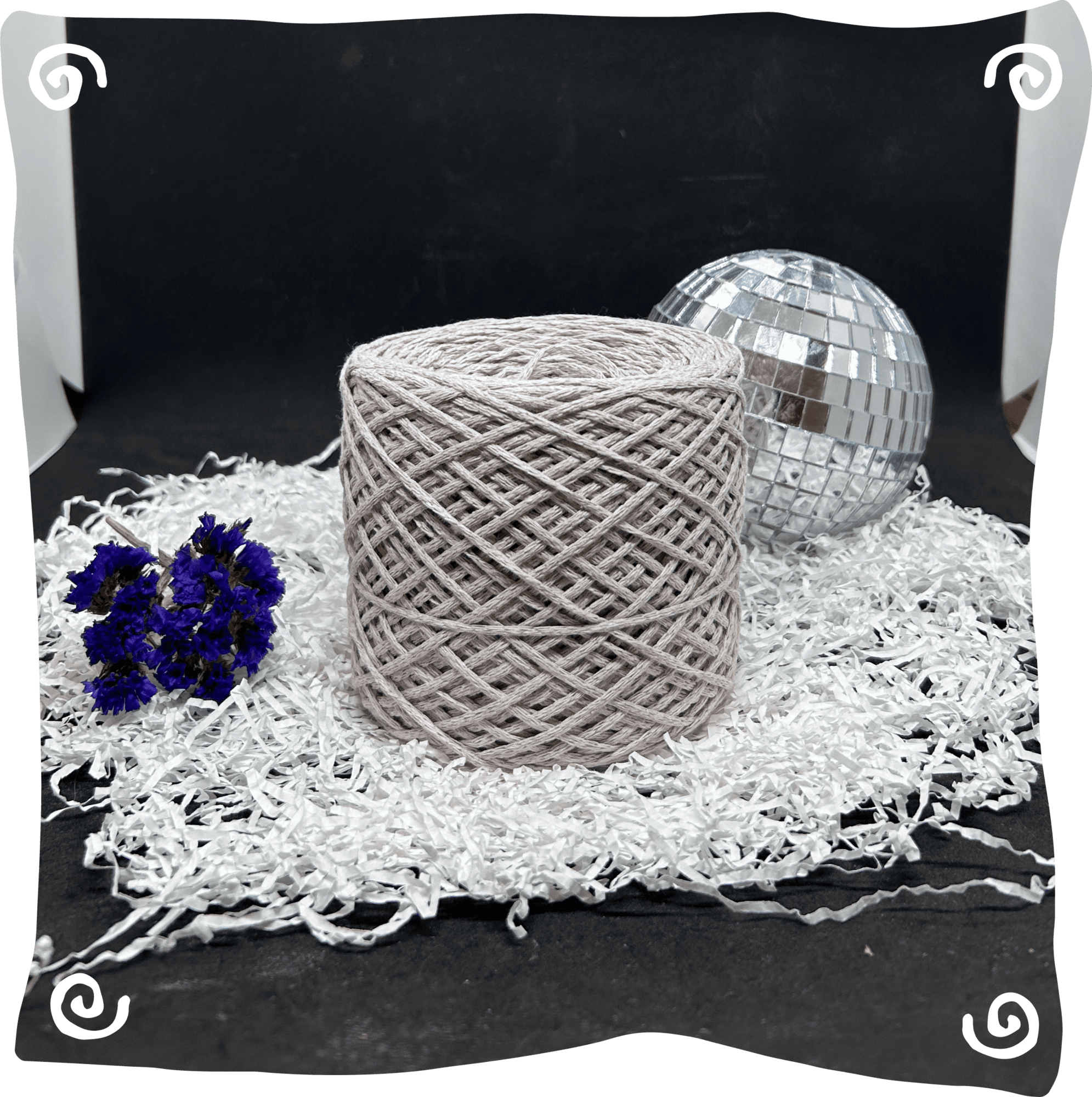 Шнур ХБ вязаный 2 мм, 150г, 200м,  403 – льняной