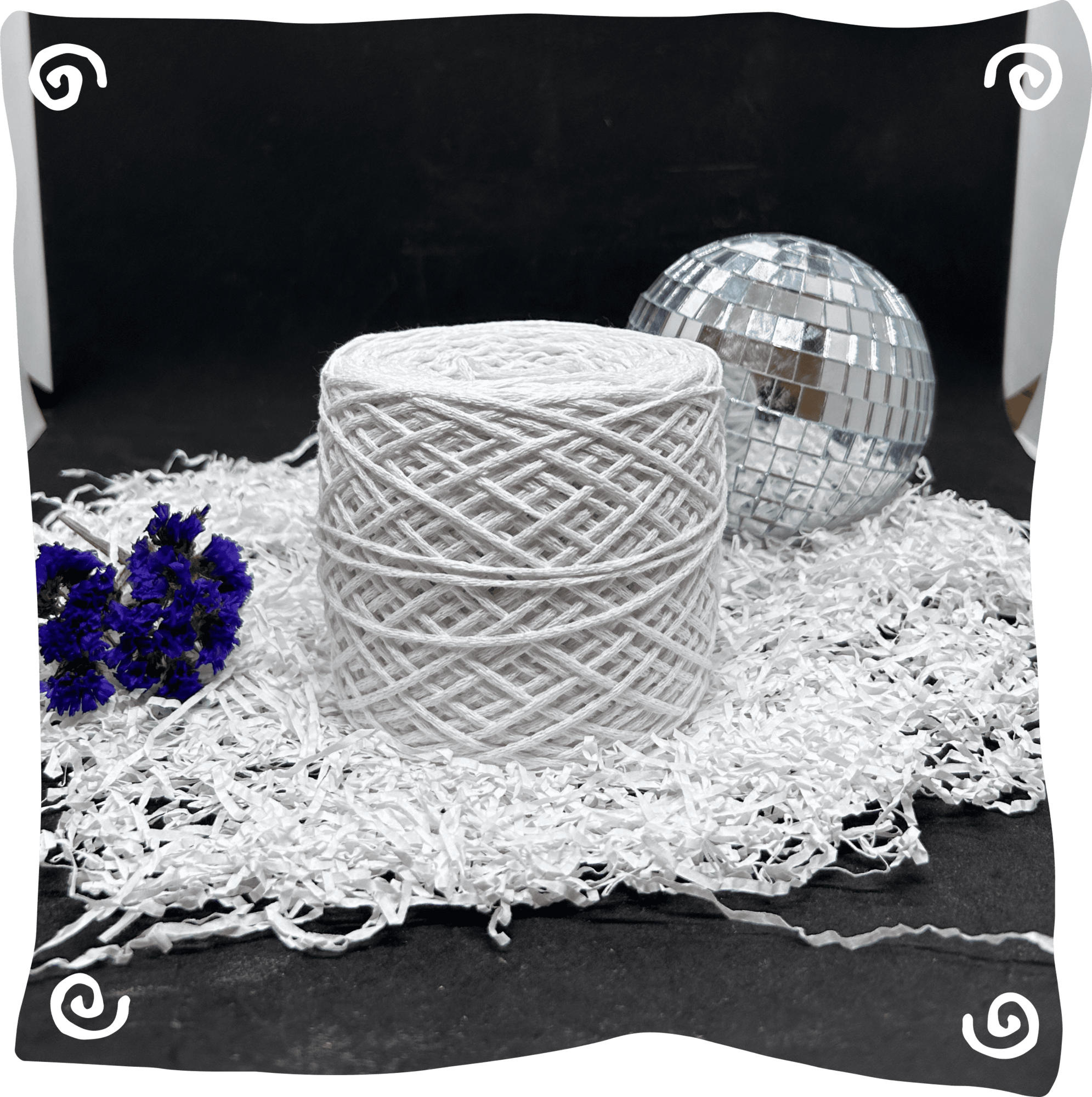 Шнур ХБ вязаный 2 мм, 150г, 200м,  401 – белый