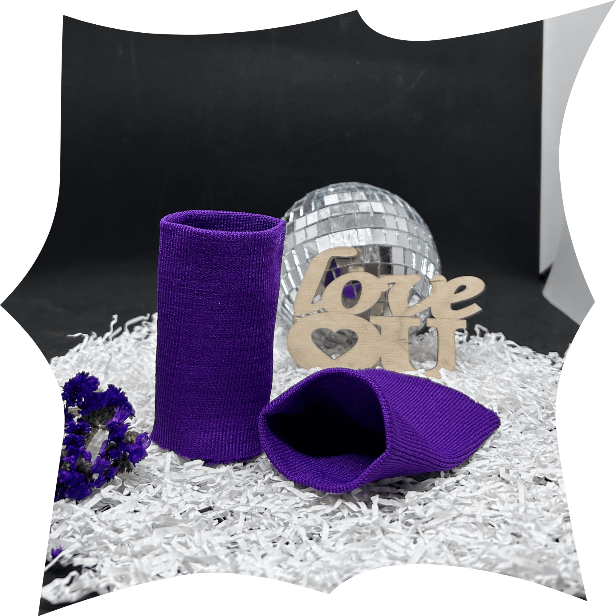 Манжет вязаный, комплект 7,5 см * 10 см, 19030 - сиреневый