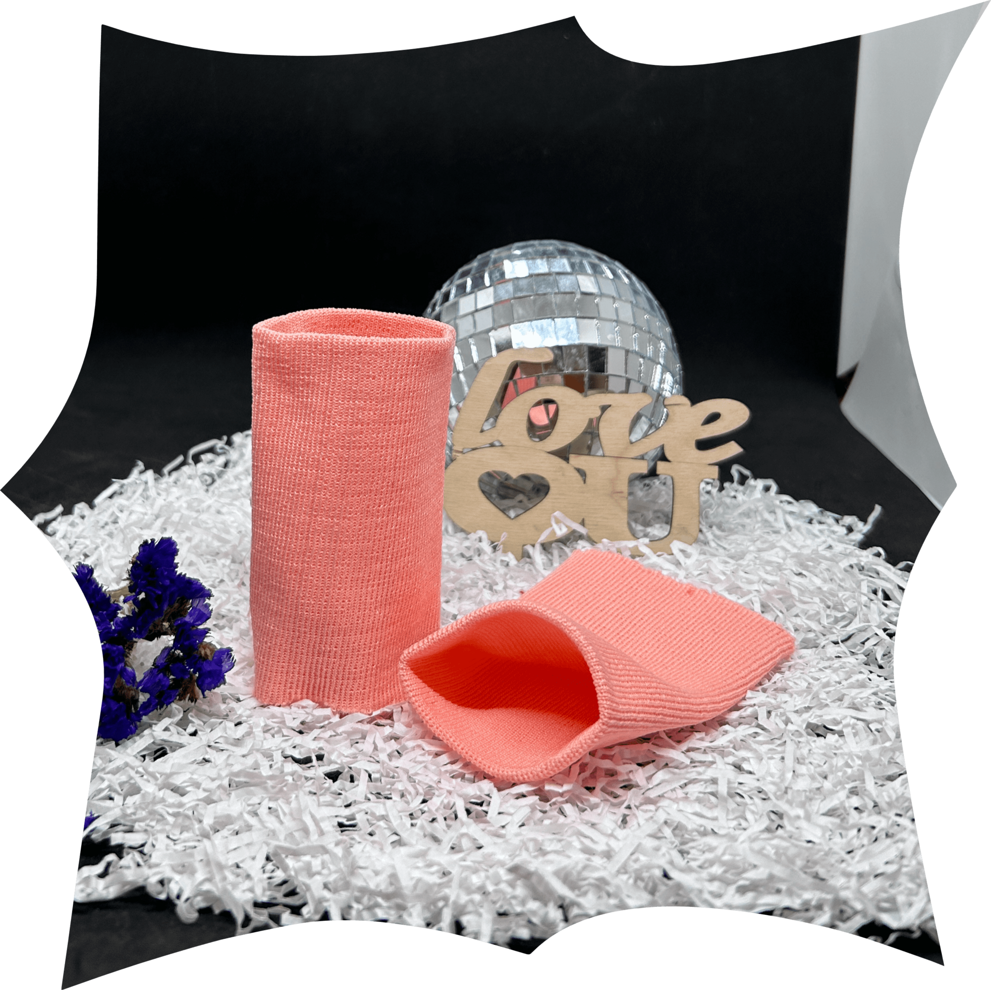 Манжет вязаный, комплект 7,5 см * 10 см, 19026 - розовый