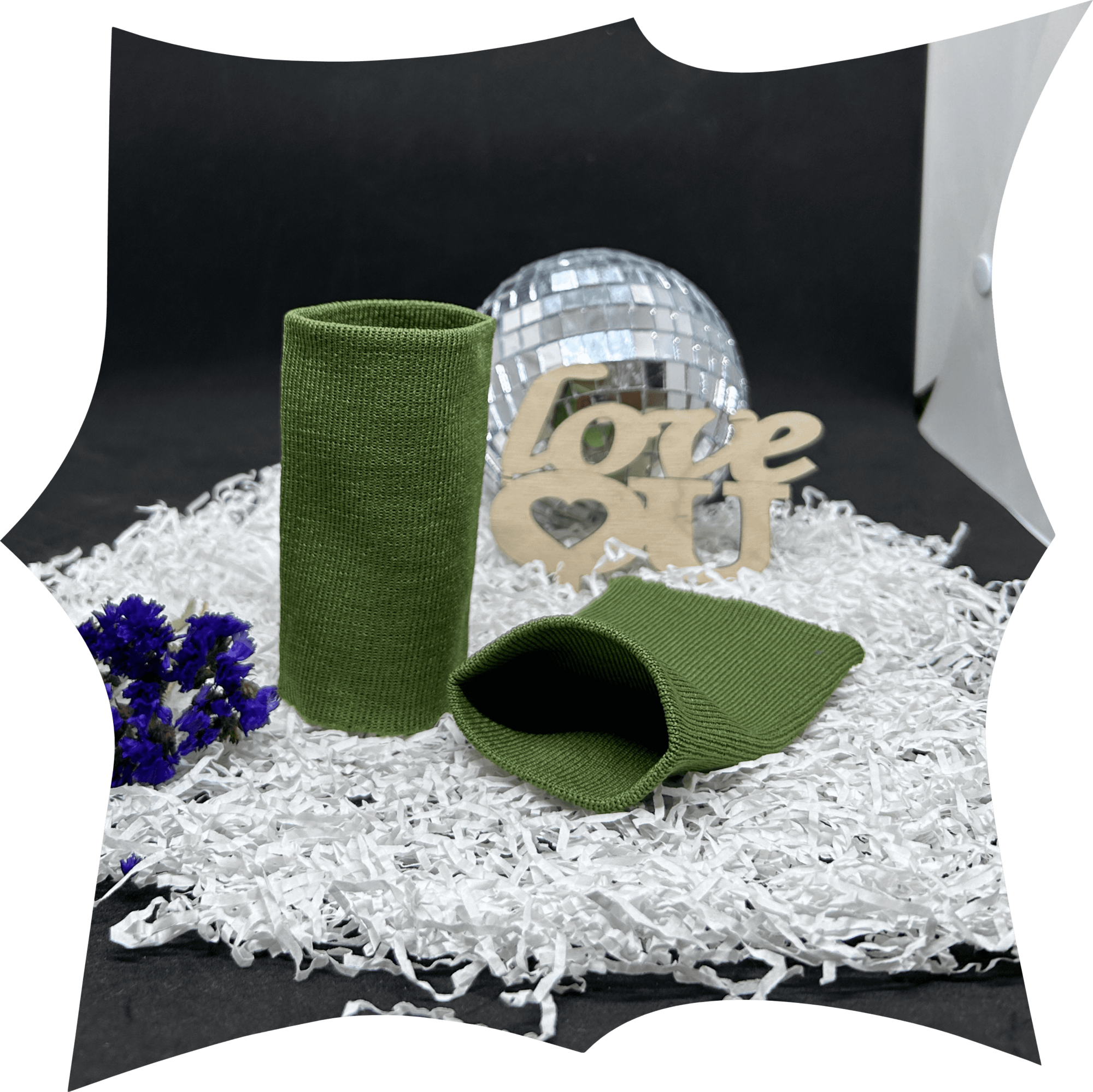 Манжет вязаный, комплект 7,5 см * 10 см, 19023 - хаки