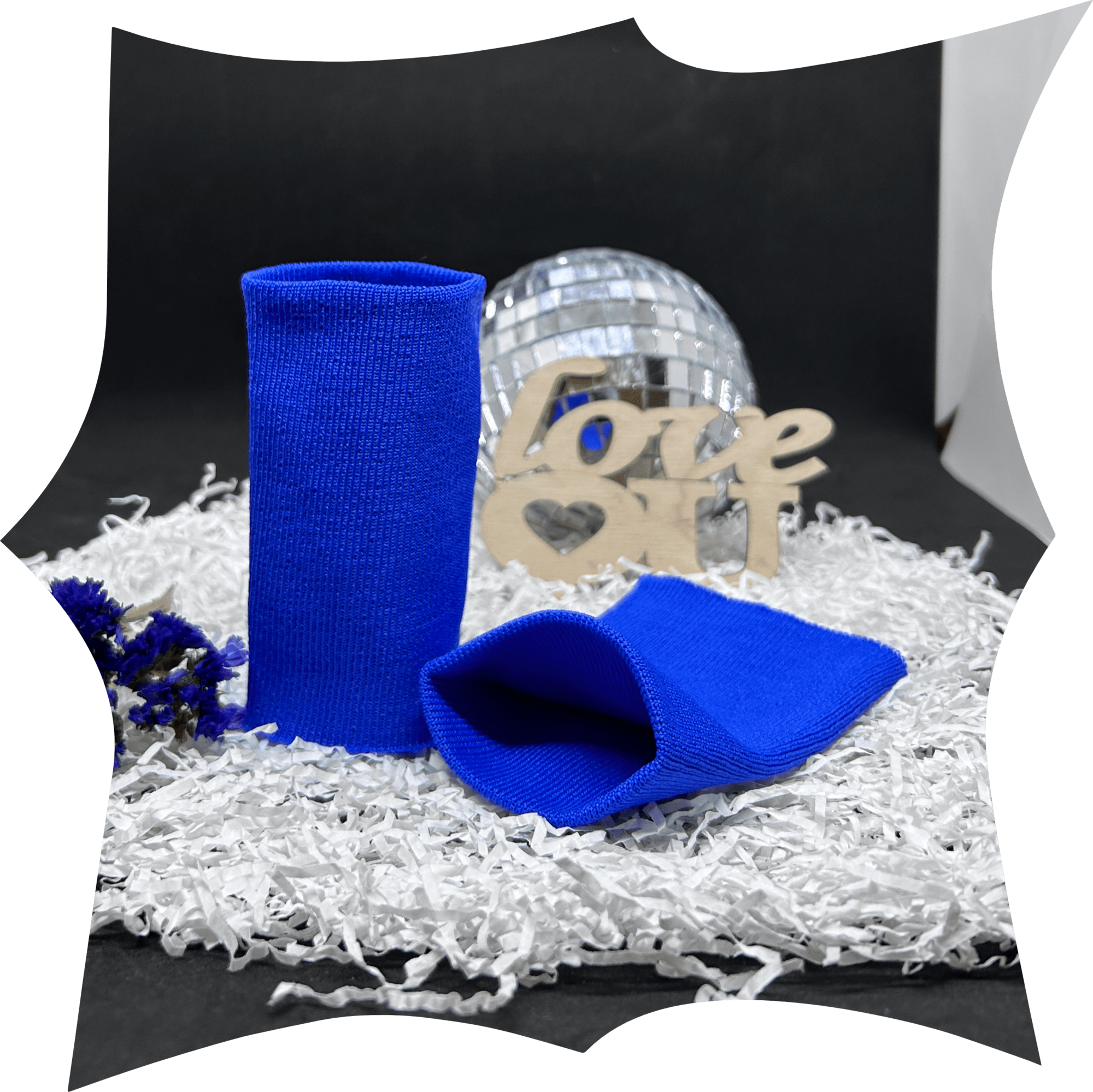 Манжет вязаный, комплект 7,5 см * 10 см, 19021 - василек