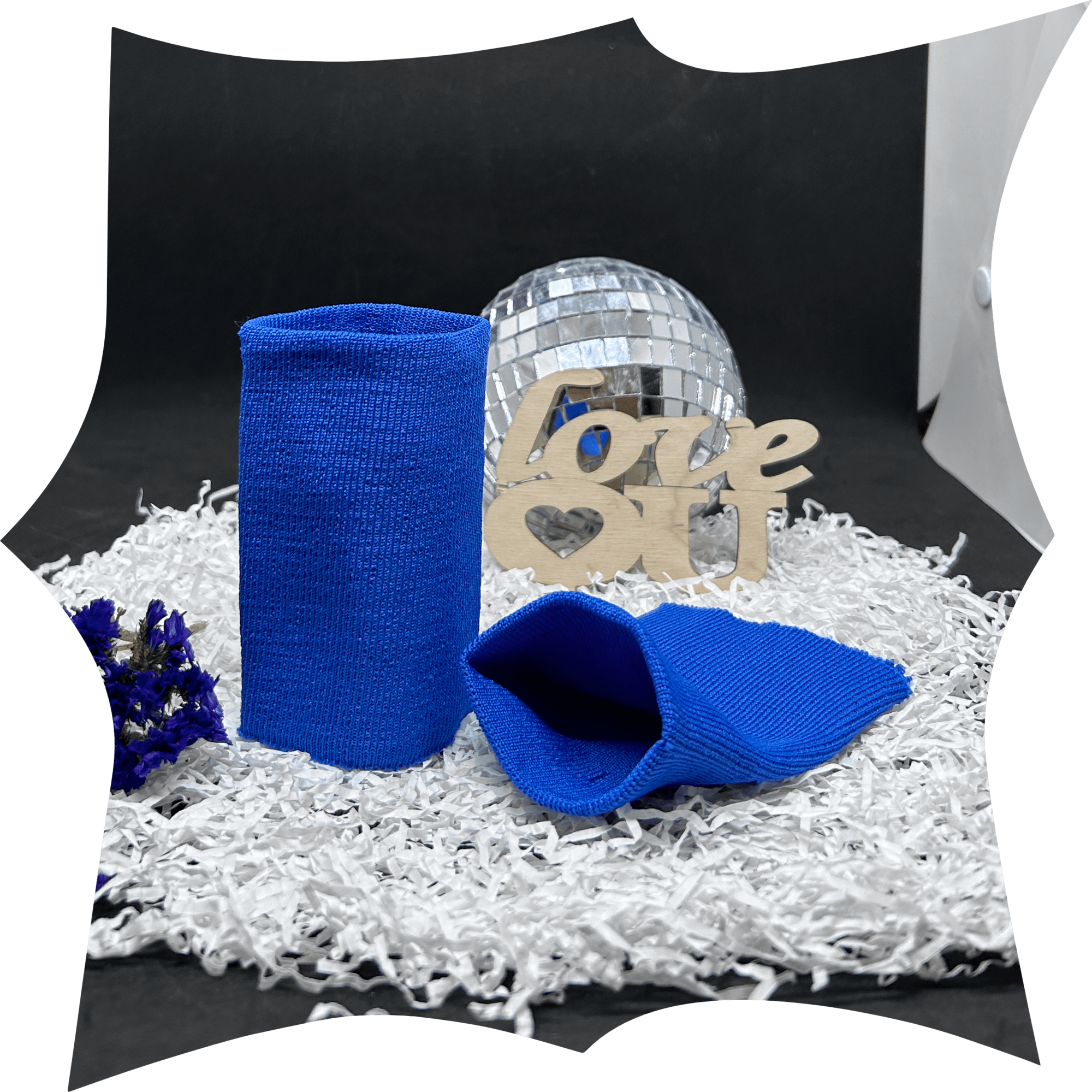 Манжет вязаный, комплект 7,5 см * 10 см, 19020 - синий