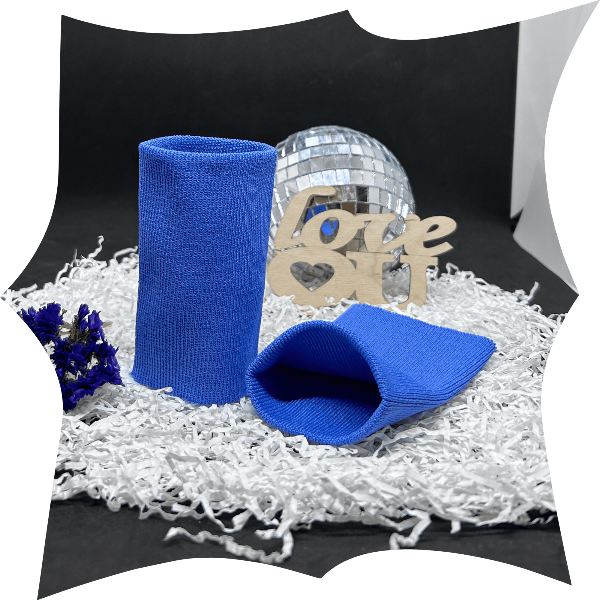 Манжет вязаный, комплект 7,5 см * 10 см, 19019 - голубой