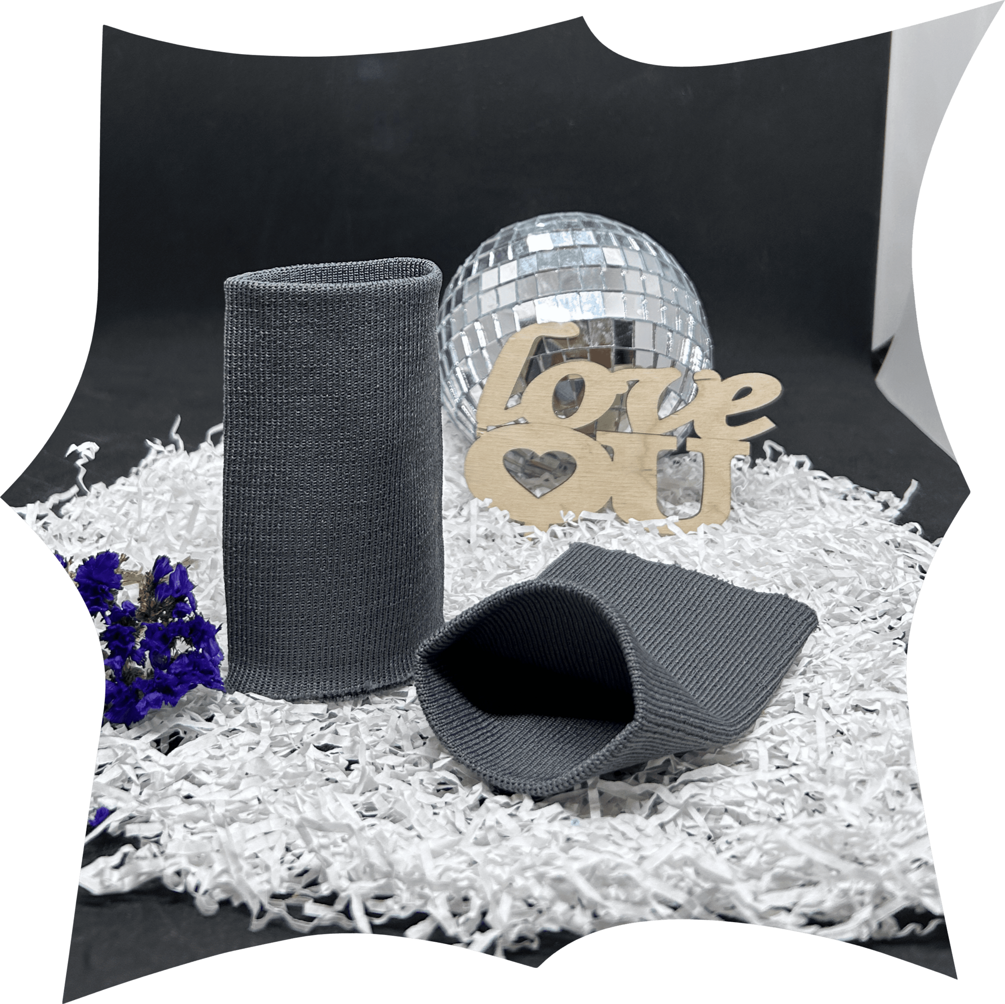 Манжет вязаный, комплект 7,5 см * 10 см, 19016 - сталь