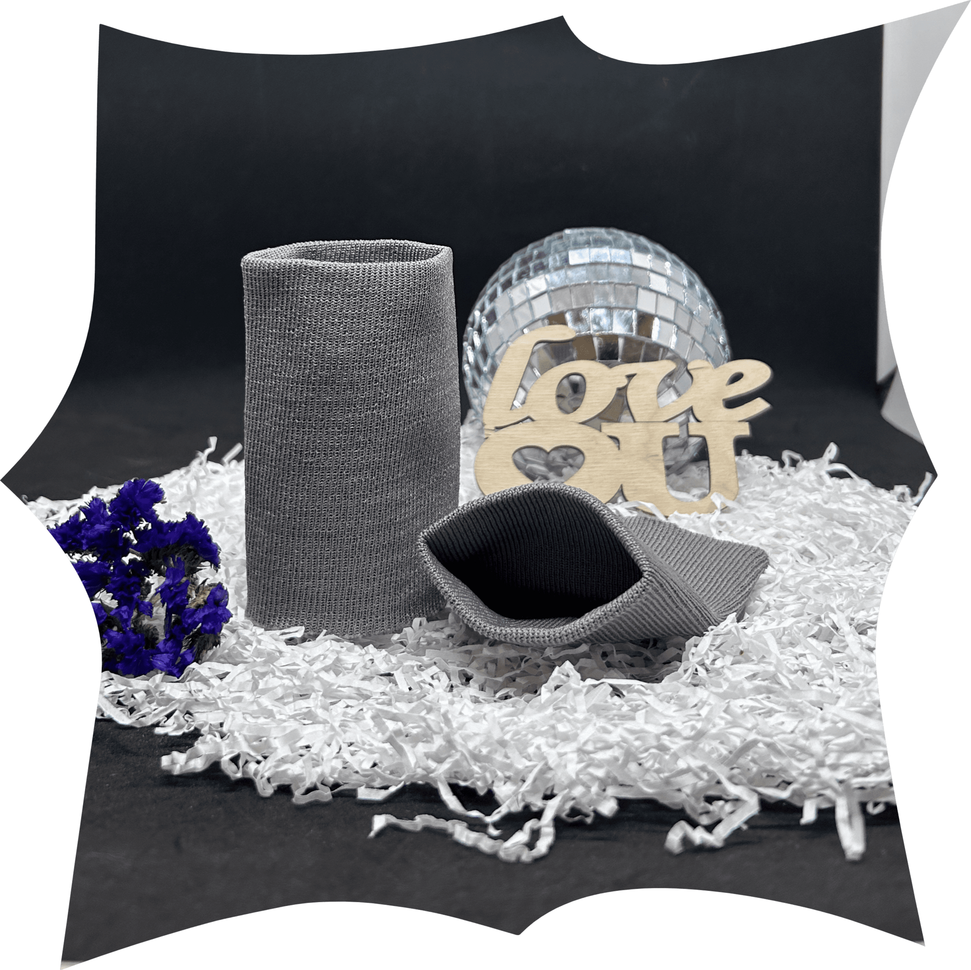 Манжет вязаный, комплект 7,5 см * 10 см, 19015 - серый