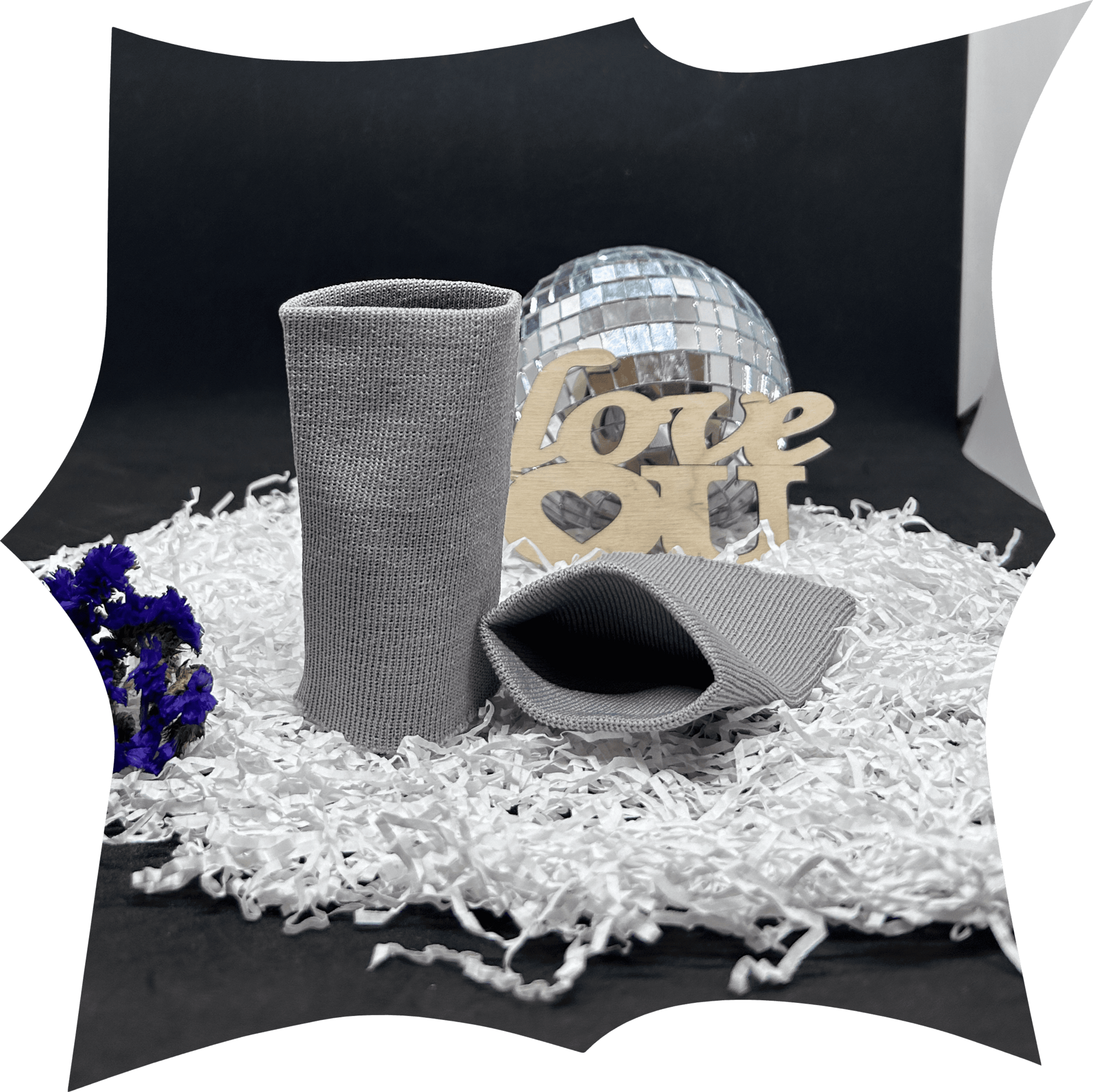 Манжет вязаный, комплект 7,5 см * 10 см, 19014 - светло-серый