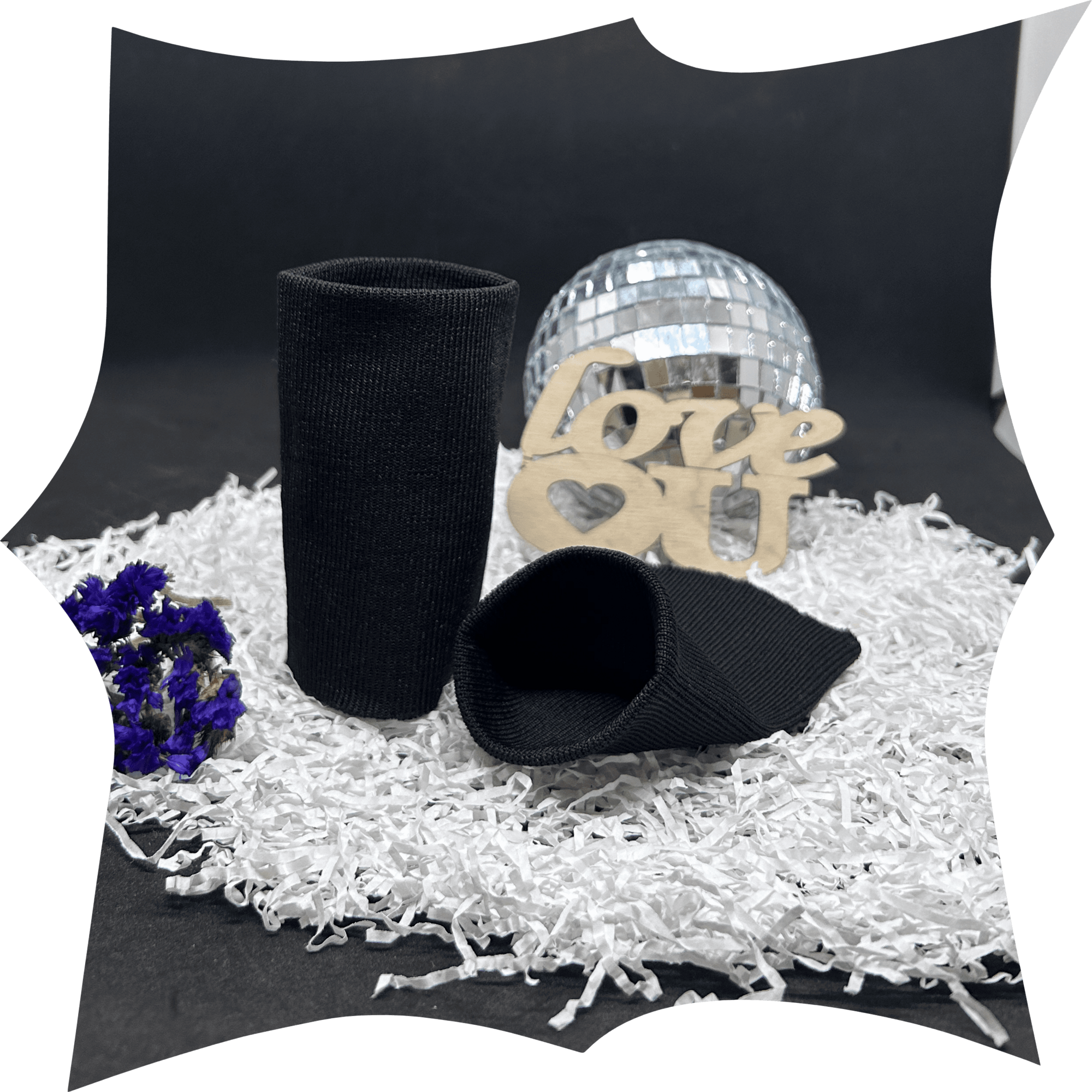 Манжет вязаный, комплект 7,5 см * 10 см, 19013 - черный