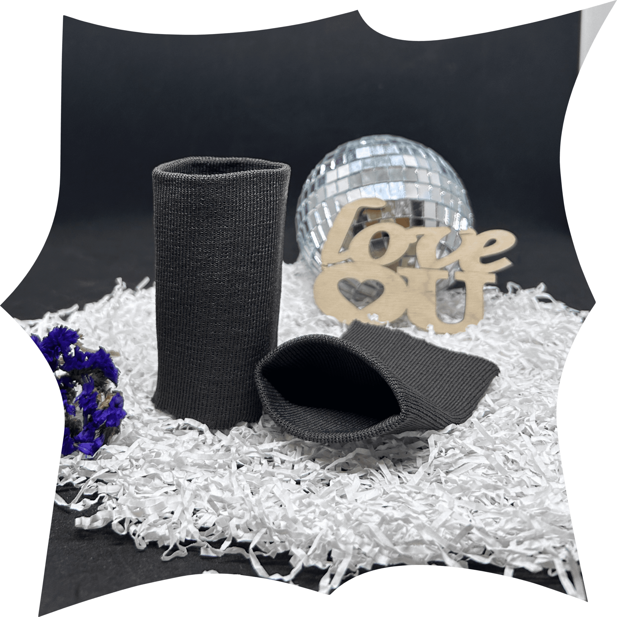 Манжет вязаный, комплект 7,5 см * 10 см, 19012 - темно-серый