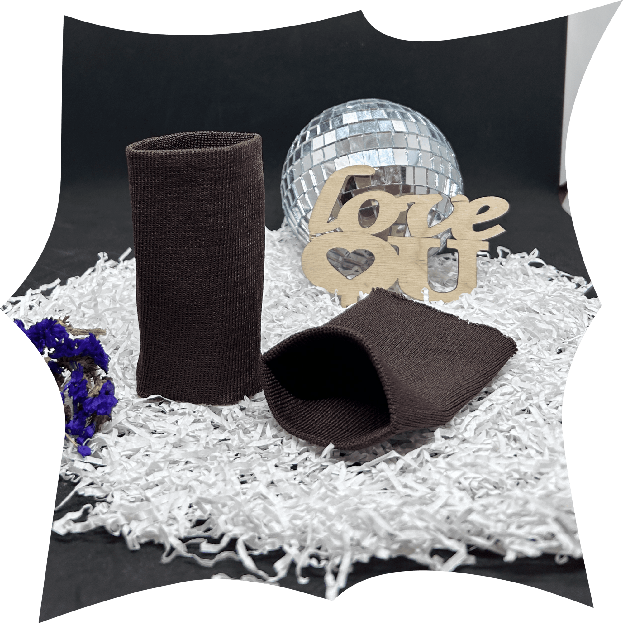 Манжет вязаный, комплект 7,5 см * 10 см, 19011 - шоколад