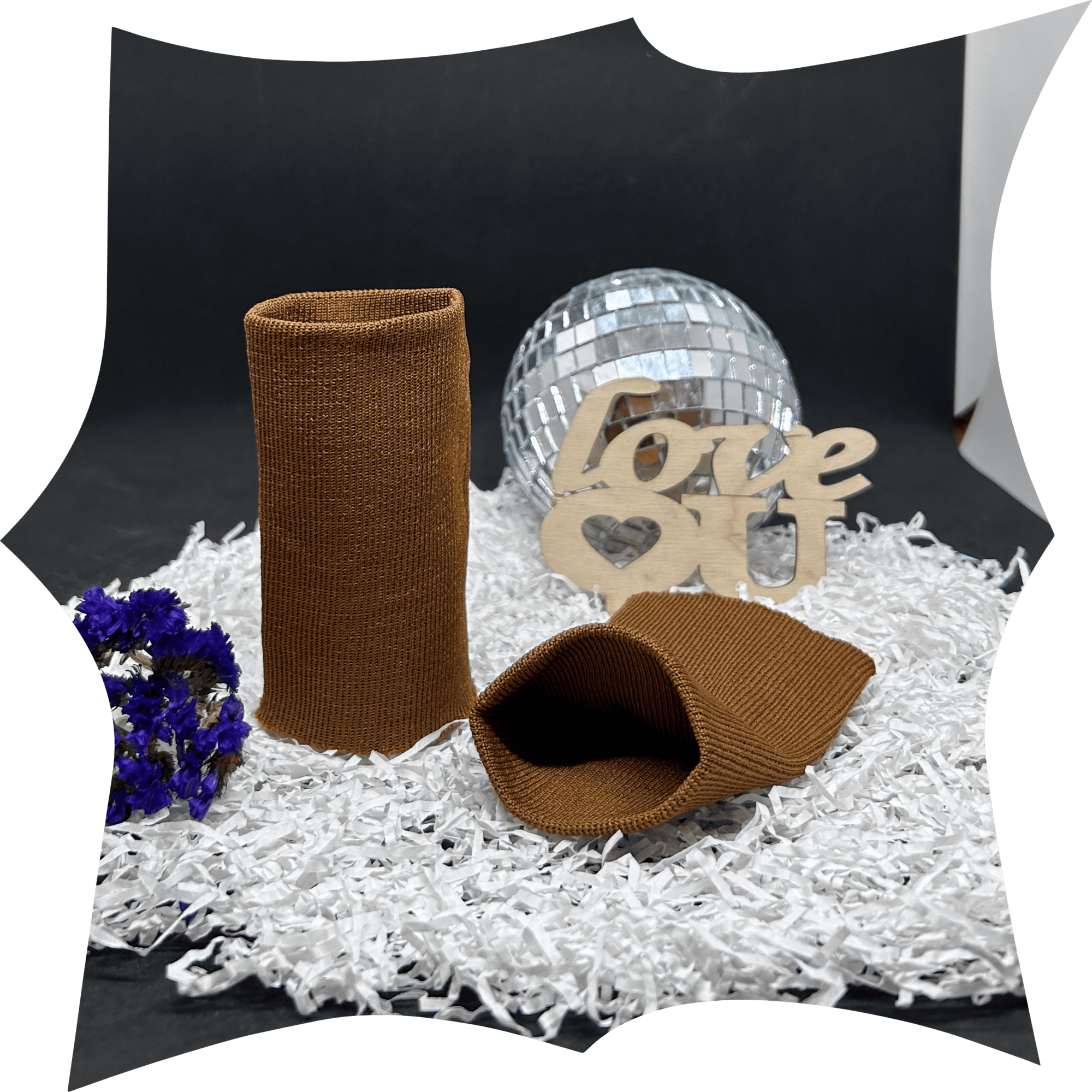 Манжет вязаный, комплект 7,5 см * 10 см, 19010 - бронза