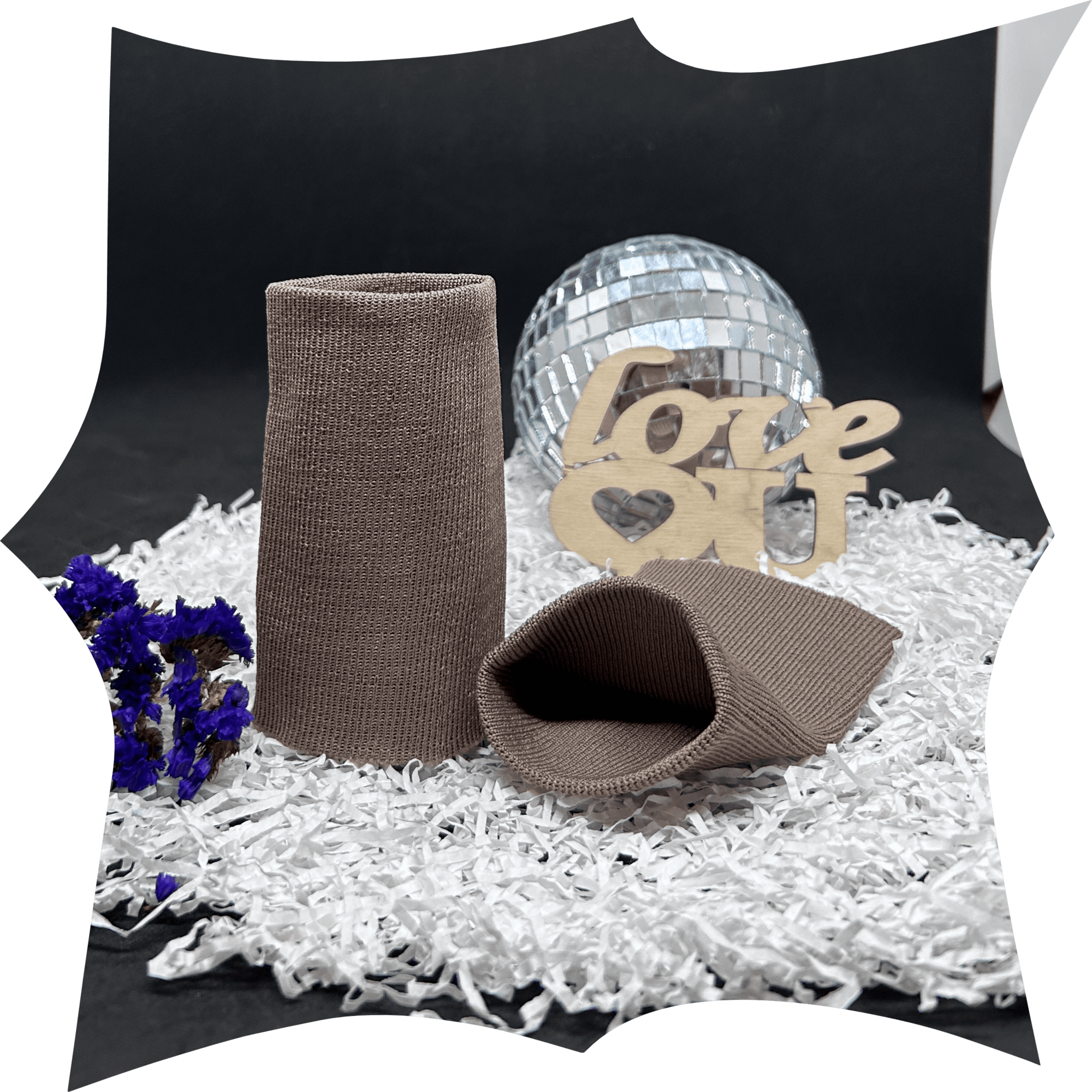 Манжет вязаный, комплект 7,5 см * 10 см, 19009 - кофе