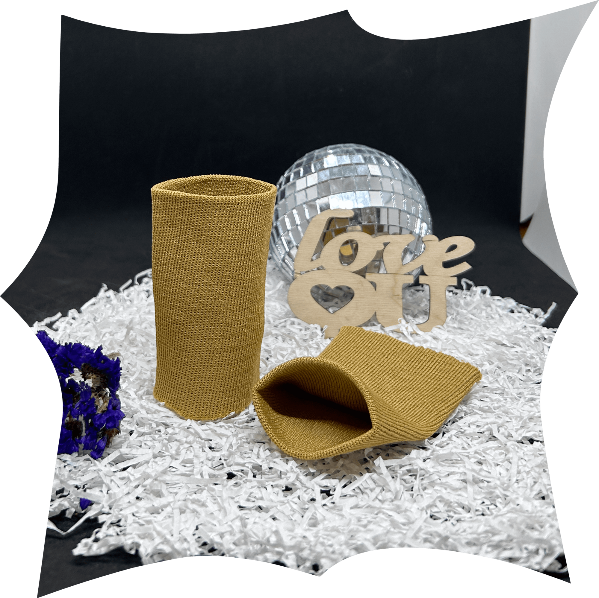 Манжет вязаный, комплект 7,5 см * 10 см, 19007 - золотой