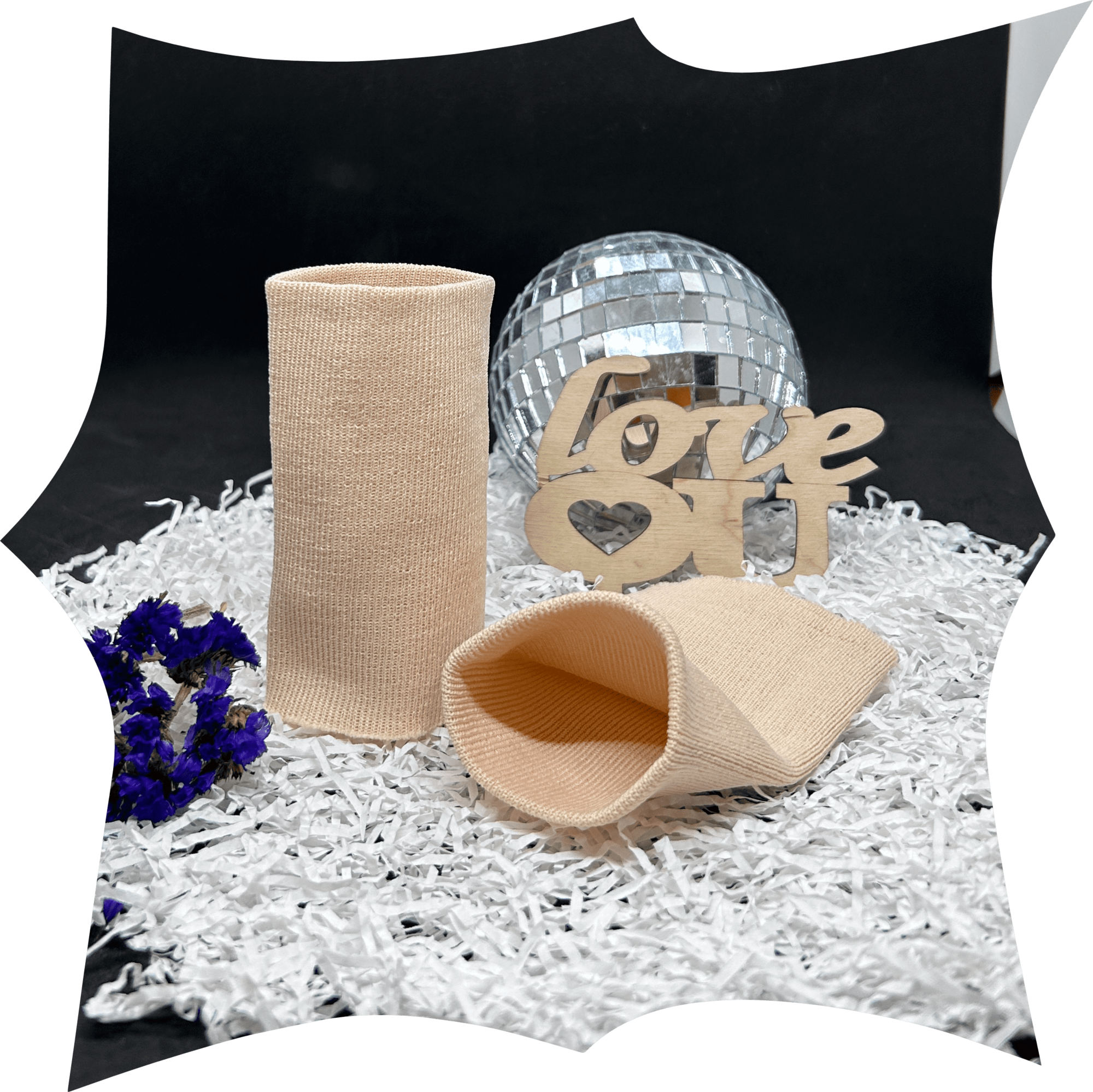 Манжет вязаный, комплект 7,5 см * 10 см, 19003 - светло-бежевый