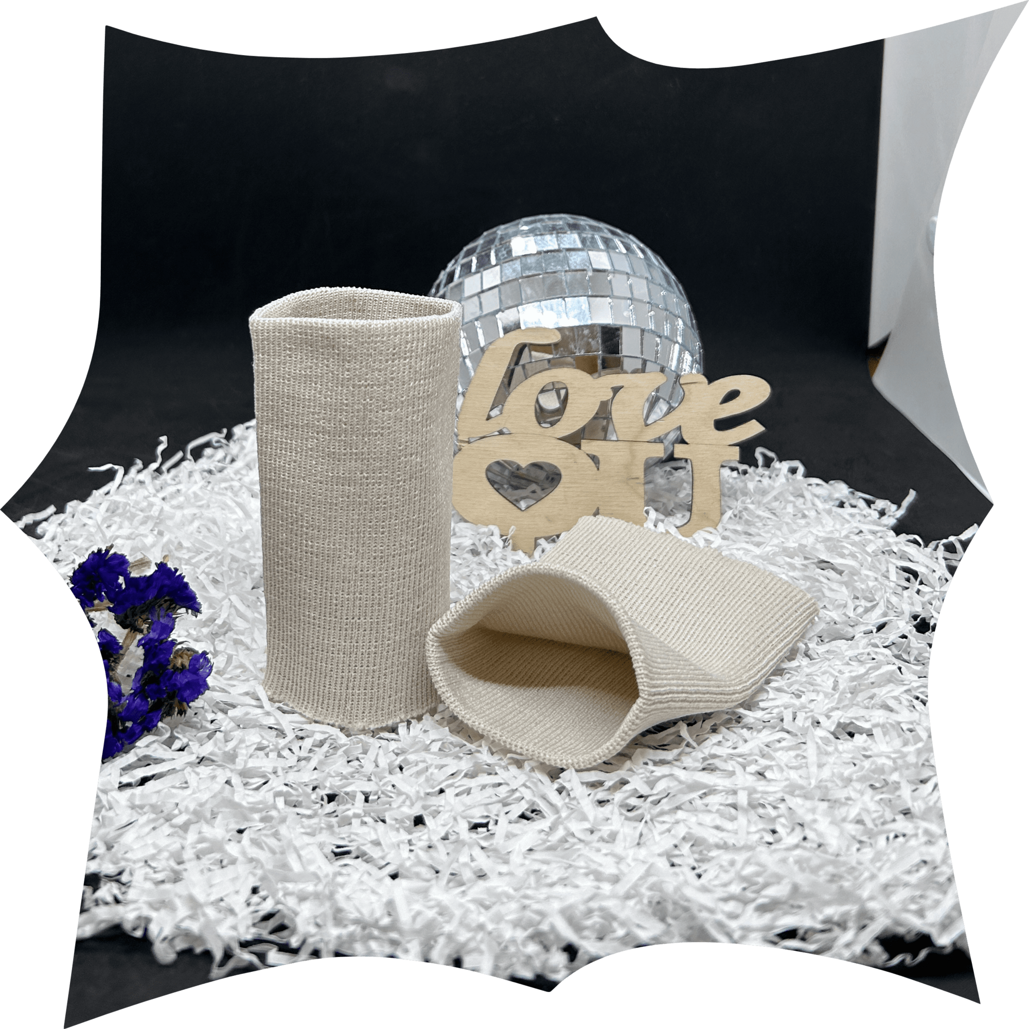 Манжет вязаный, комплект 7,5 см * 10 см, 19002 - молочный