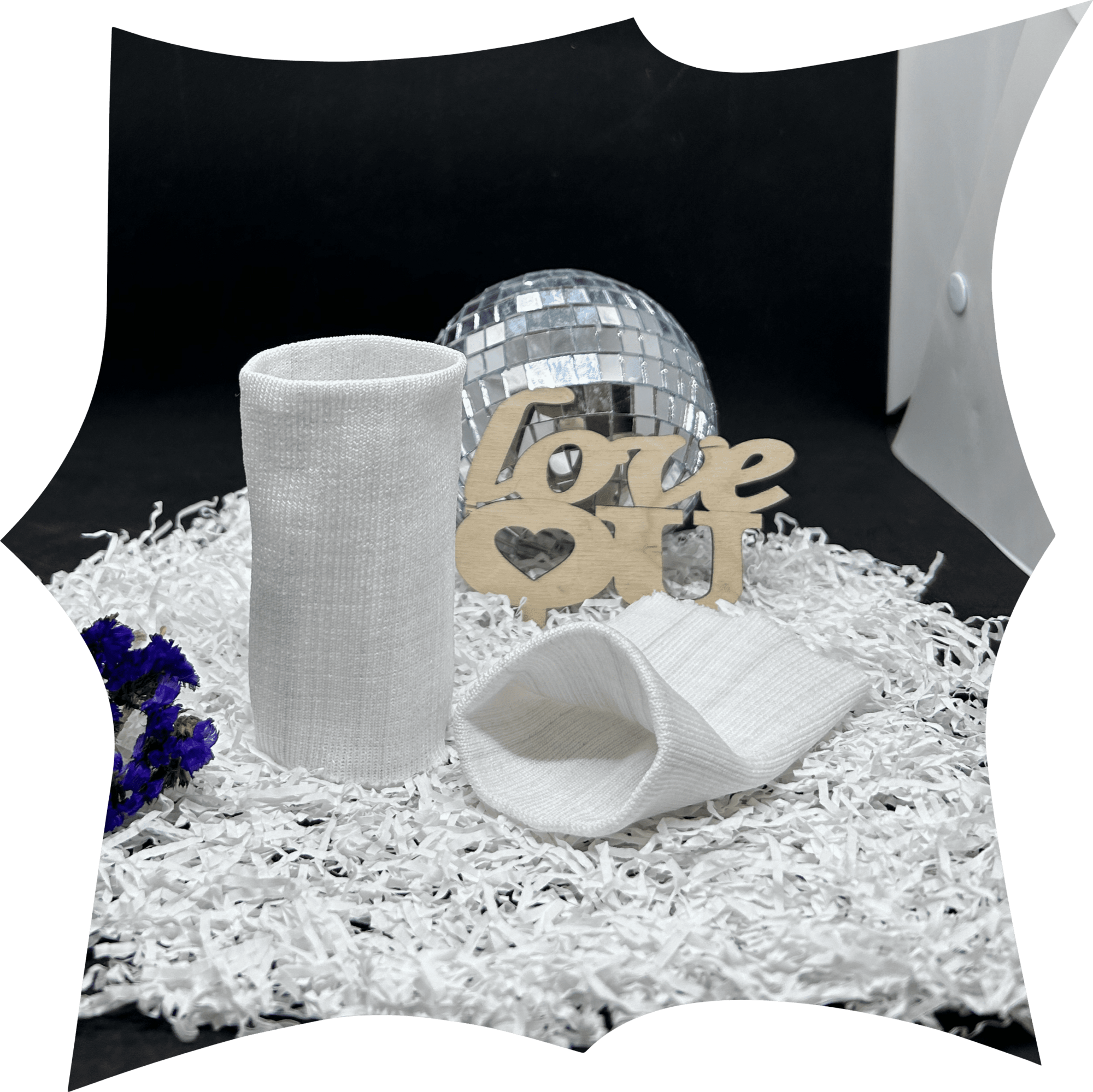 Манжет вязаный, комплект 7,5 см * 10 см, 19001 - белый