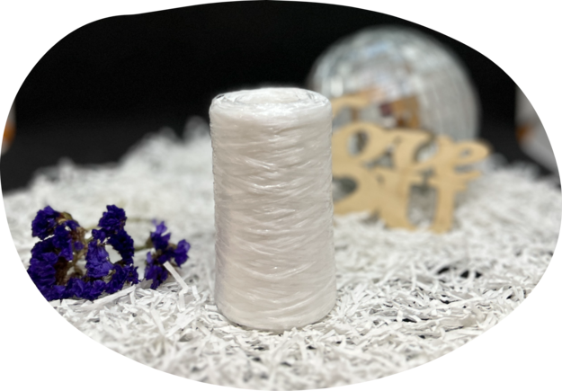 Пряжа Lentaknit 100% полипропилен, цвет – 05 -матовый белый 50 г, 200 м