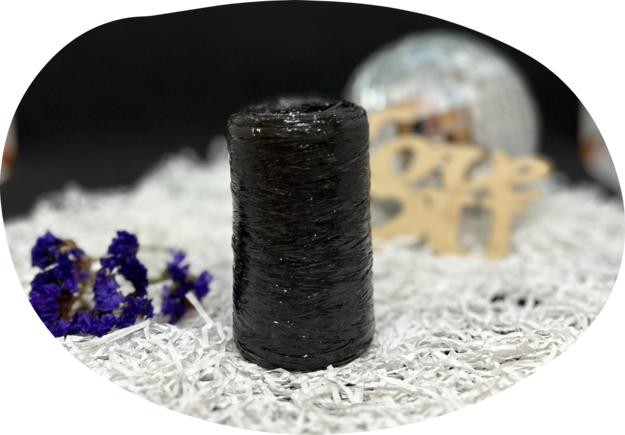 Пряжа Lentaknit 100% полипропилен, цвет – 11 -черный  50 г, 200 м