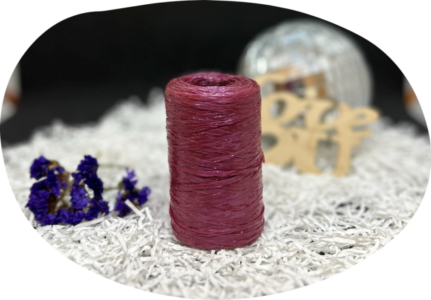 Пряжа Lentaknit 100% полипропилен, цвет – 26 - красное дерево (темная вишня) 50 г, 200 м