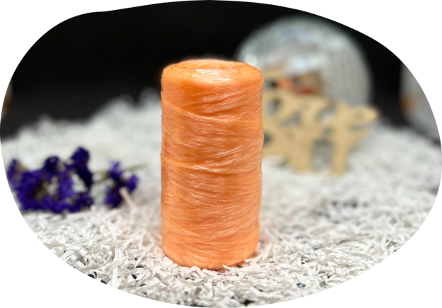 Пряжа Lentaknit 100% полипропилен, цвет – 27 - оранжевый персик 50 г, 200 м