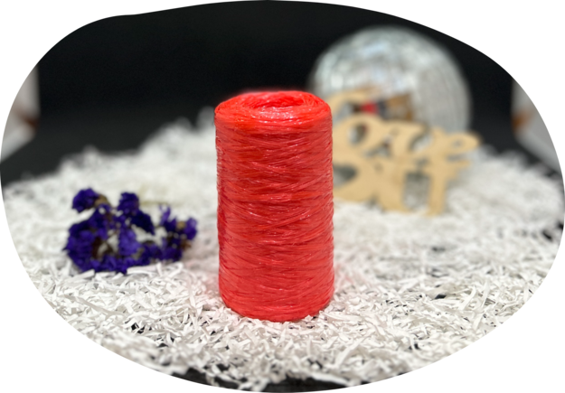 Пряжа Lentaknit 100% полипропилен, цвет – 29 - красный 50 г, 200 м