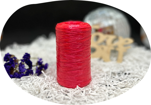 Пряжа Lentaknit 100% полипропилен, цвет – 30 -алый 50 г, 200 м