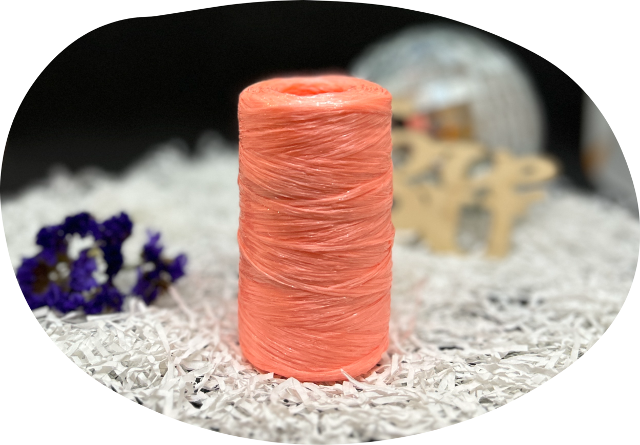 Пряжа Lentaknit 100% полипропилен, цвет – 34 - оранжево-красный 50 г, 200 м