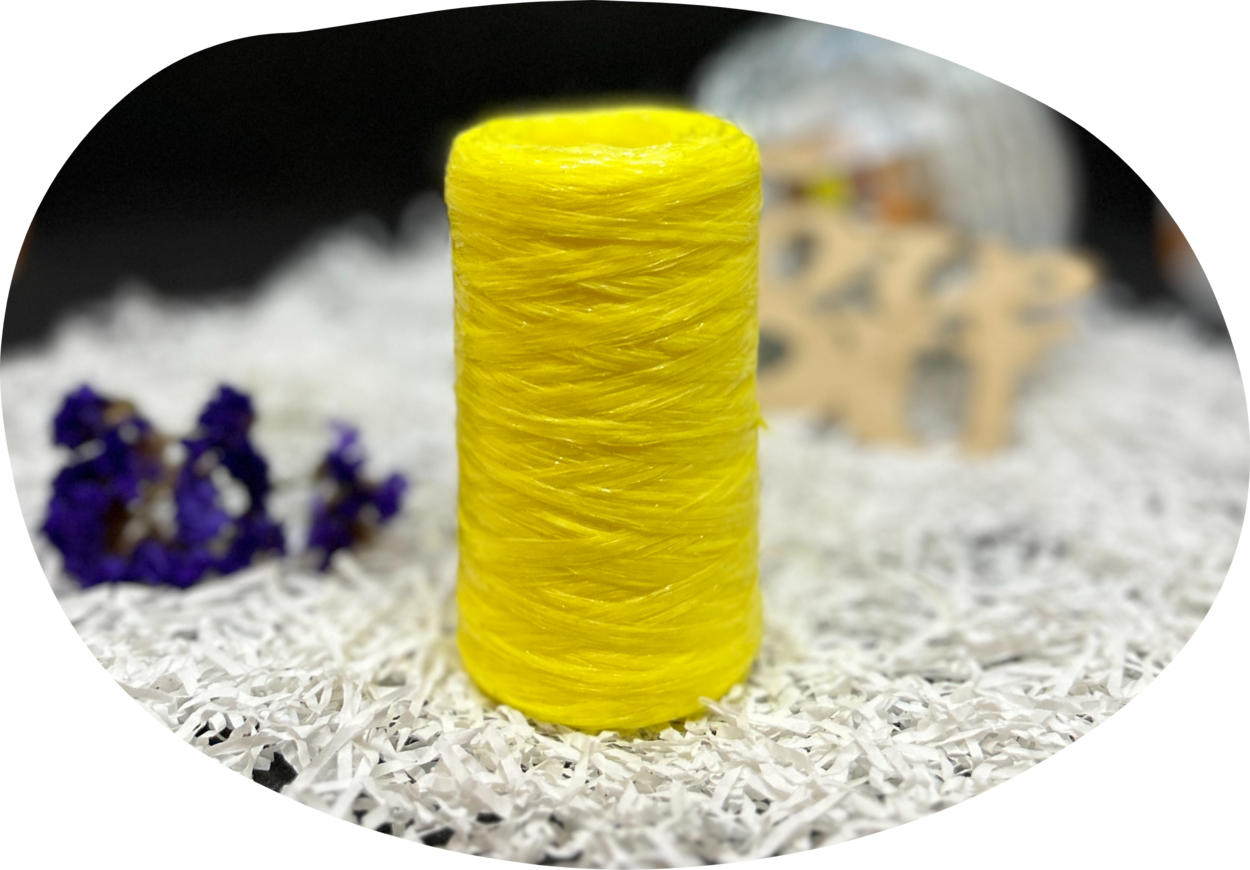 Пряжа Lentaknit 100% полипропилен, цвет – 35 -ярко-желтый 50 г, 200 м