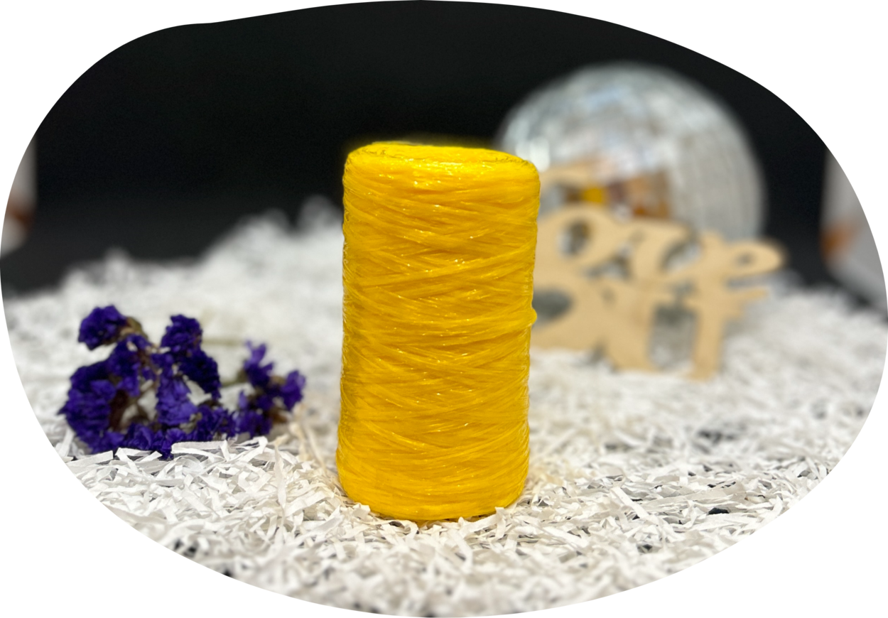 Пряжа Lentaknit 100% полипропилен, цвет – 38 - желтый 50 г, 200 м