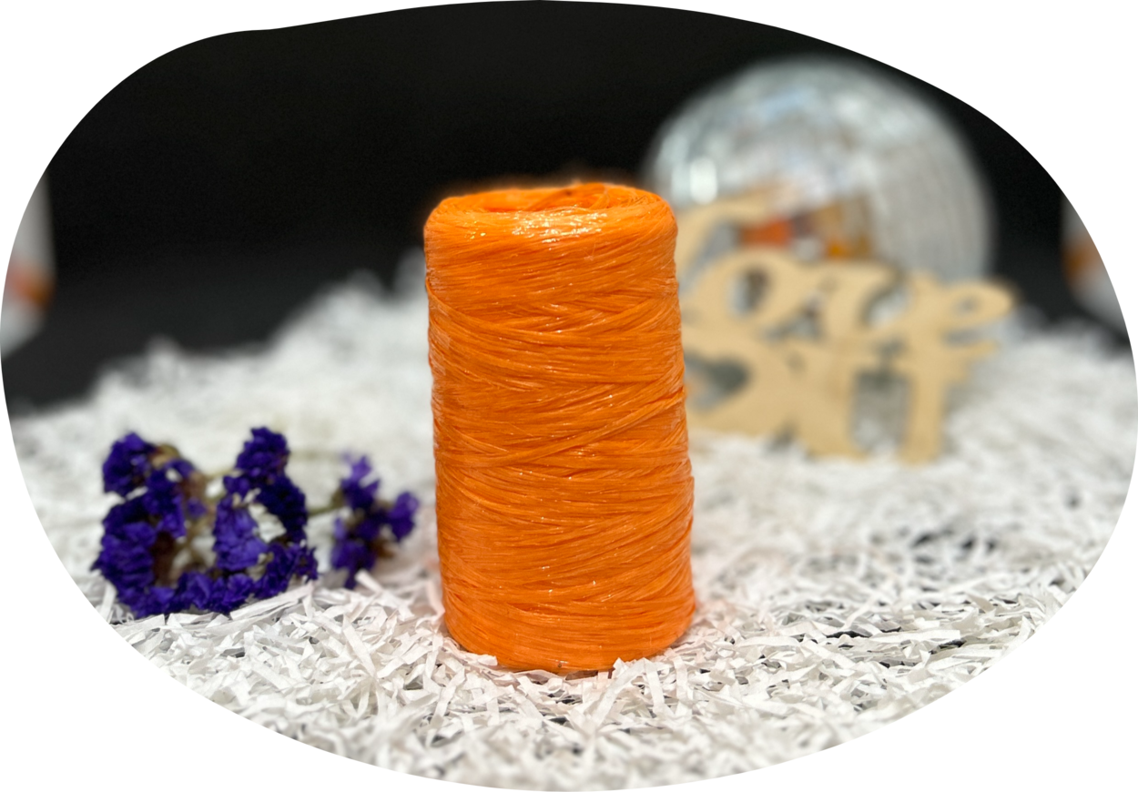 Пряжа Lentaknit 100% полипропилен, цвет – 40- апельсин 50 г, 200 м