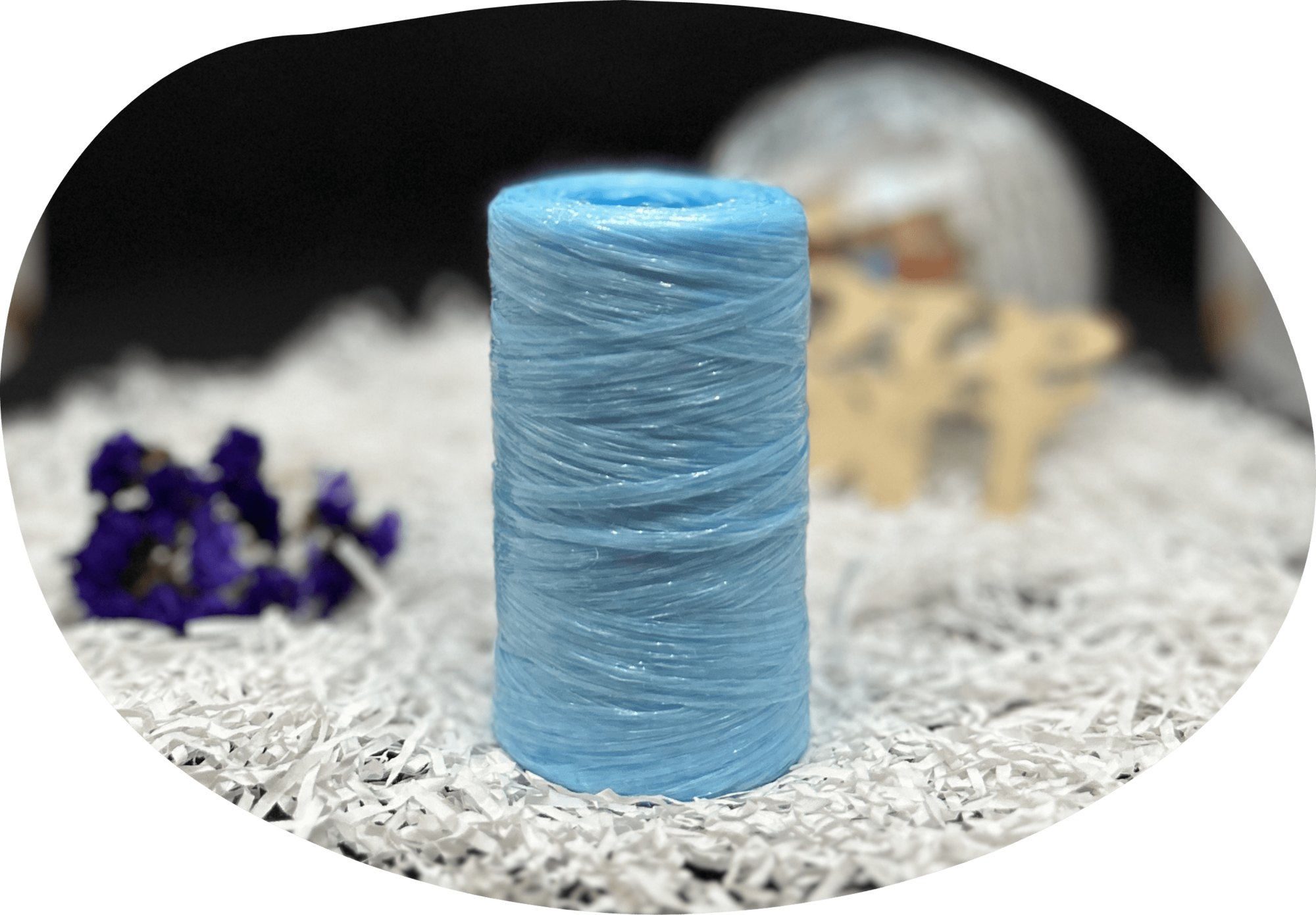 Пряжа Lentaknit 100% полипропилен, цвет – 49 - темно-голубой 50 г, 200 м