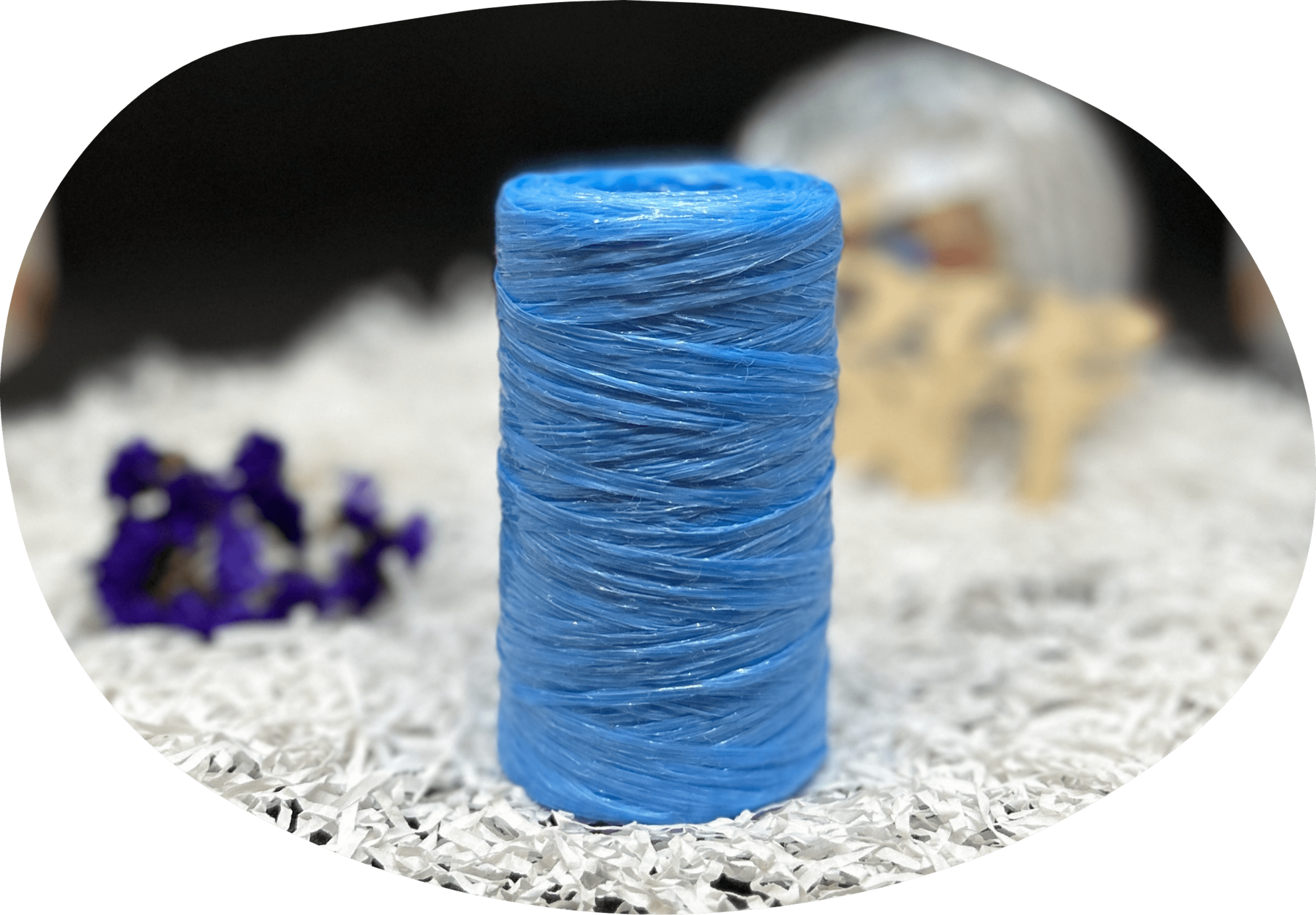 Пряжа Lentaknit 100% полипропилен, цвет – 50 - василек 50 г, 200 м