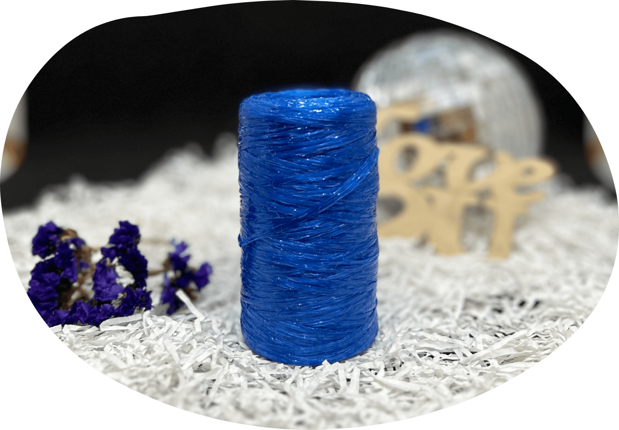 Пряжа Lentaknit 100% полипропилен, цвет – 51 - синий 50 г, 200 м