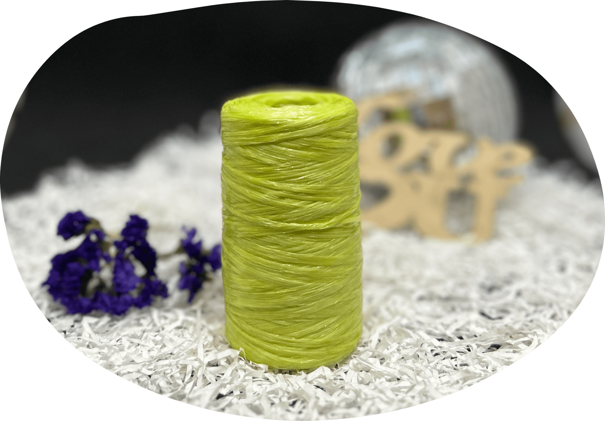 Пряжа Lentaknit 100% полипропилен, цвет – 55 - киви 50 г, 200 м