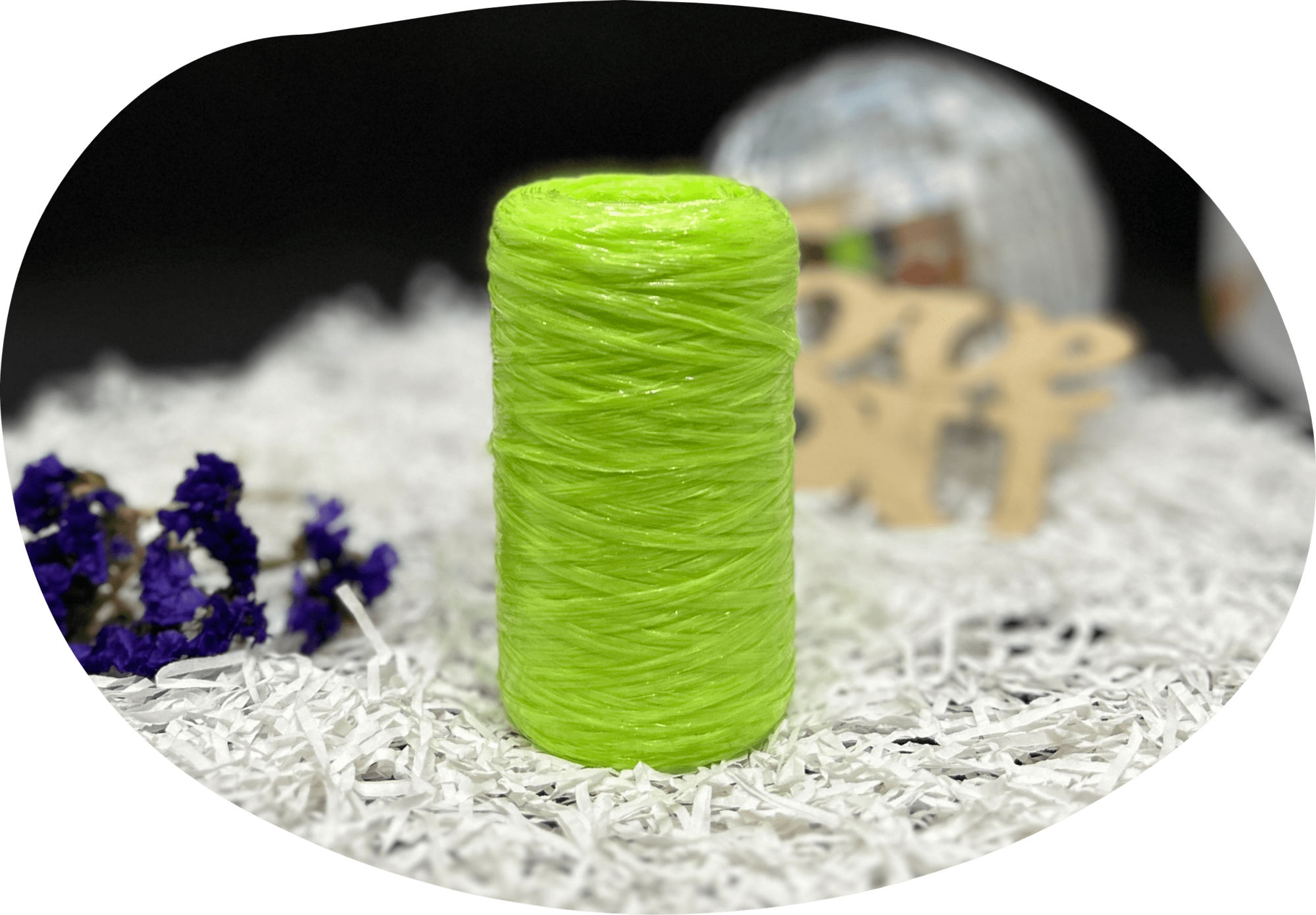 Пряжа Lentaknit 100% полипропилен, цвет – 56 - лайм 50 г, 200 м