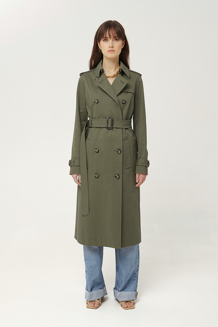 Тренч DIANA цвета хаки