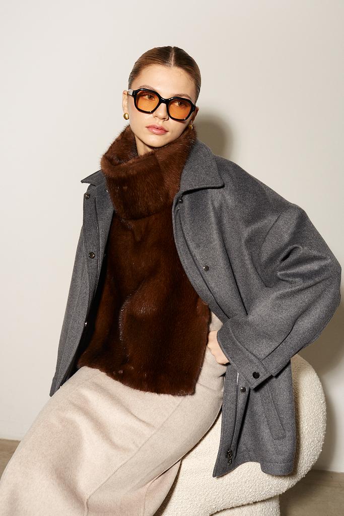 Куртка из шерсти и кашемира с врезными карманами