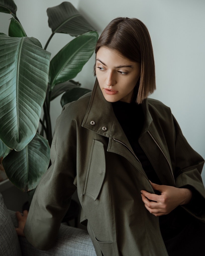 Тренч ANNY цвета хаки