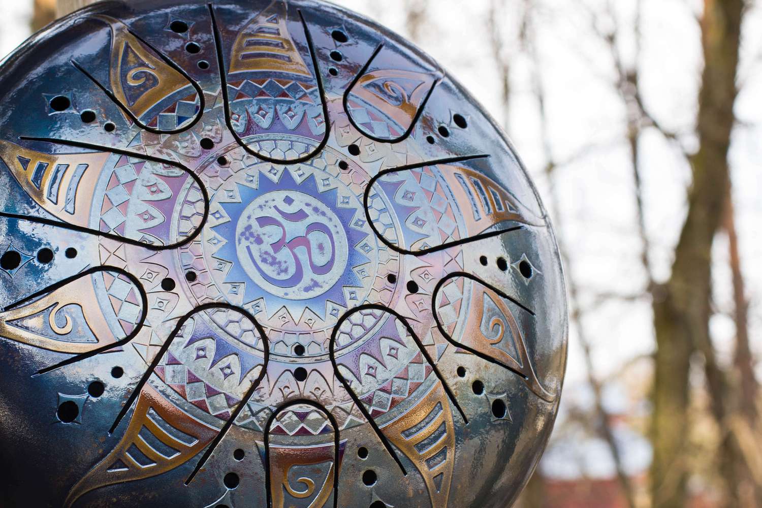 Om in the Sun tank drum (steel tongue drum) | KosmoSky