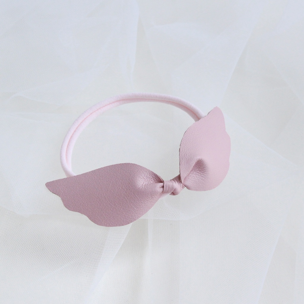 Повязка на голову "Крылья ангела" светло-розовый