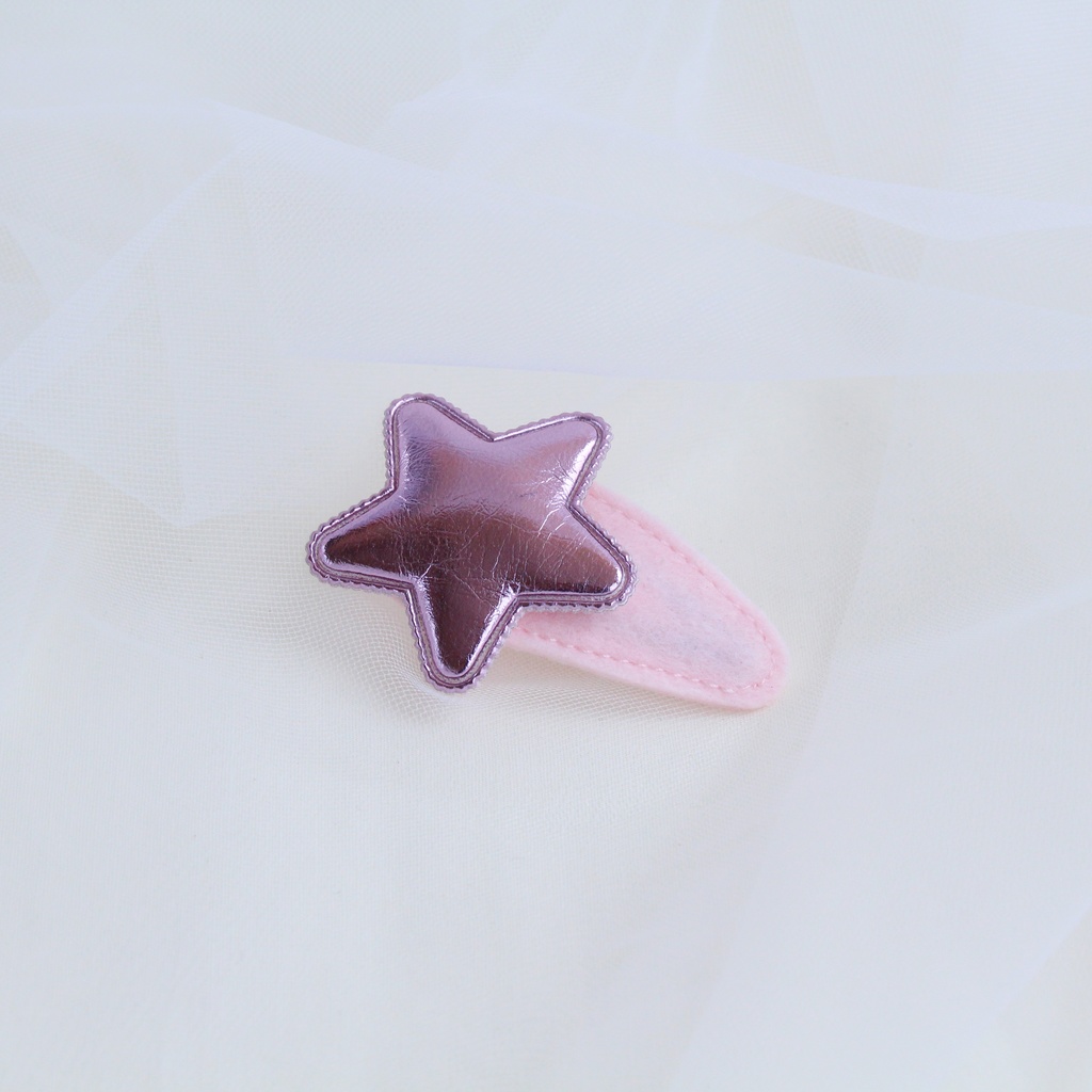 Заколка клик-клак "Звезда" цвет розовый