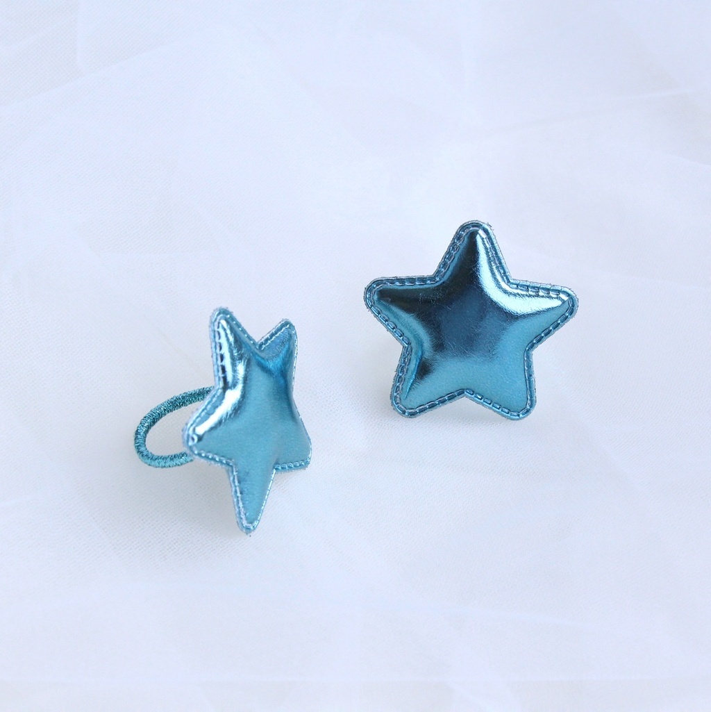 Резинки "Звезды" цвет голубой