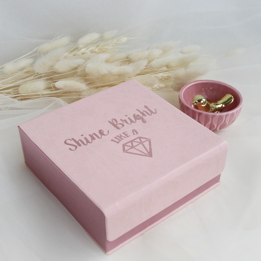 Шкатулка для аксессуаров "Shine Bright like a diamond"  розовый