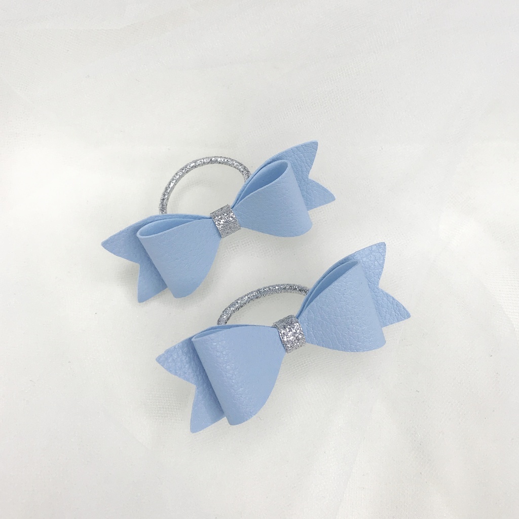 Резинки для волос "Бантики" цвет голубой