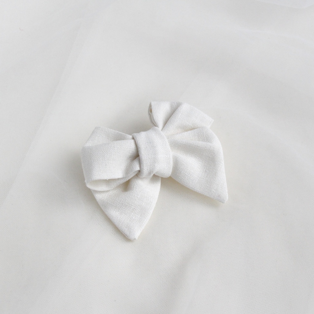 Заколка-зажим "Льняной бант"