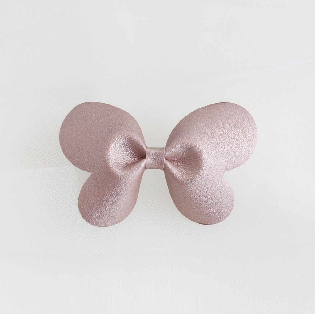 Заколка зажим "Бантик-бабочка" розовое золото