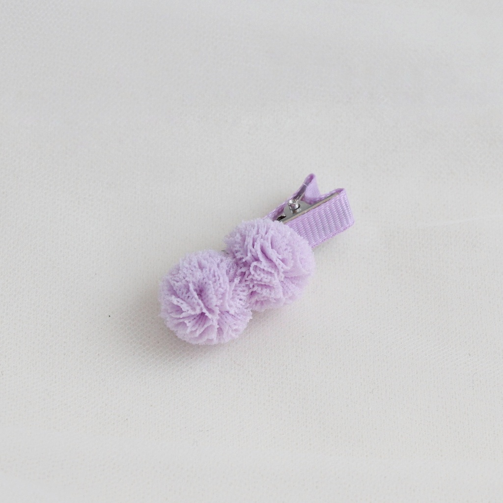 Заколка-зажим "Помпоны" сиреневый