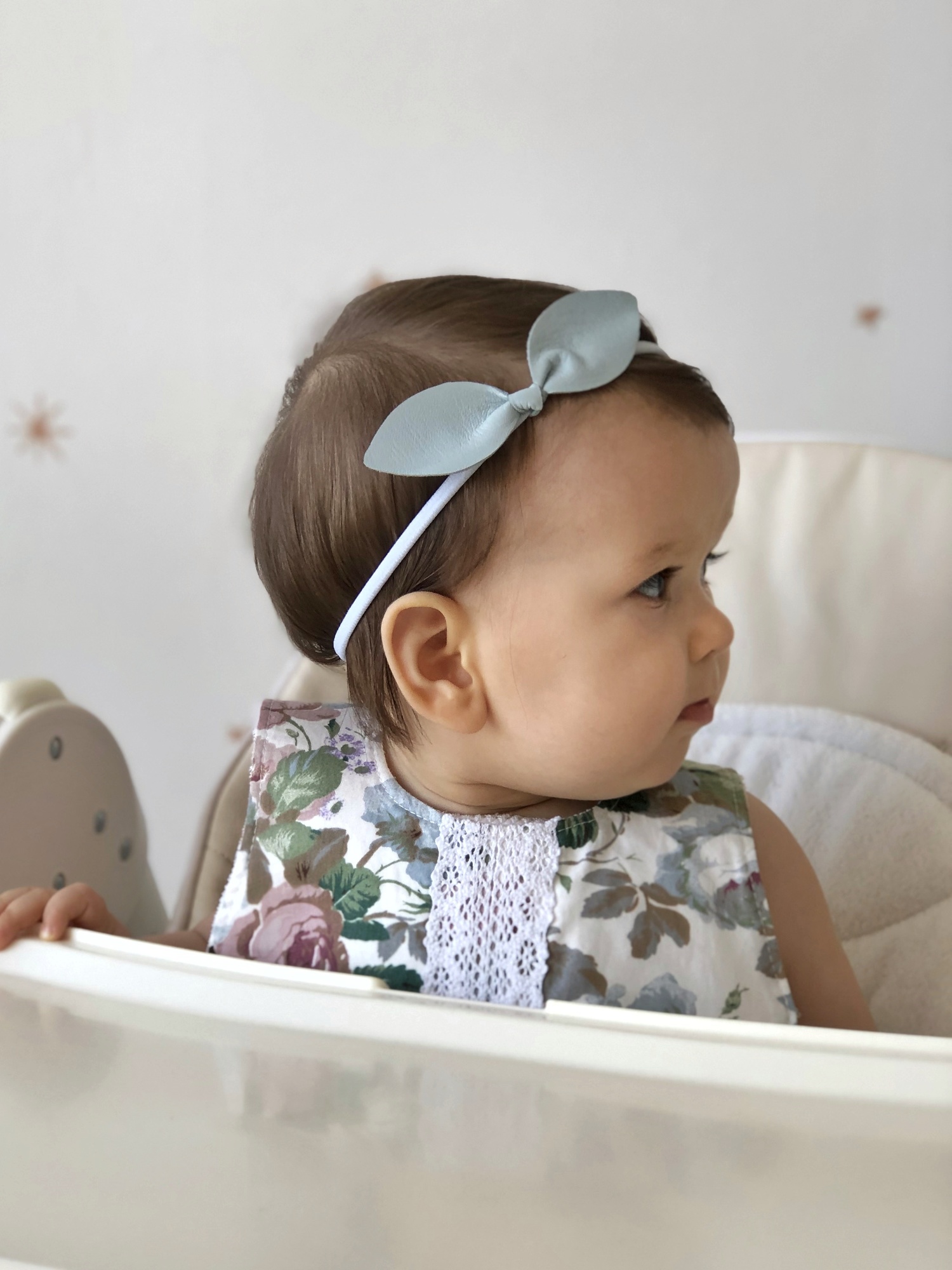 Повязка на голову "Крылья ангела" голубой