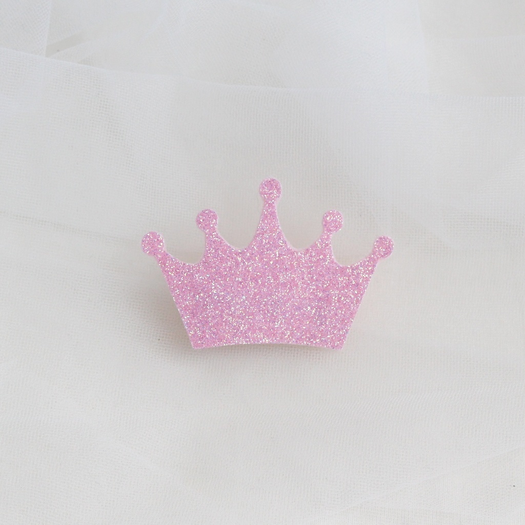 Заколка-зажим "Корона" светло-розовый